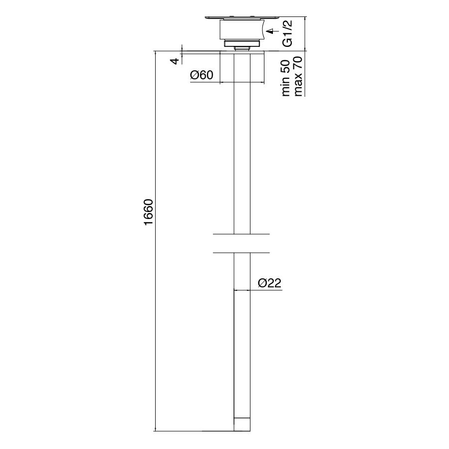  Vòi chậu lavabo âm trần Z316 stainless steel - 3301BLI090 