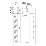  Vòi sen gắn tường Z316 stainless steel - 3301GVI120 