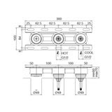  Vòi chậu rửa mặt gắn tường Z316 stainless steel - 3301BLI040 