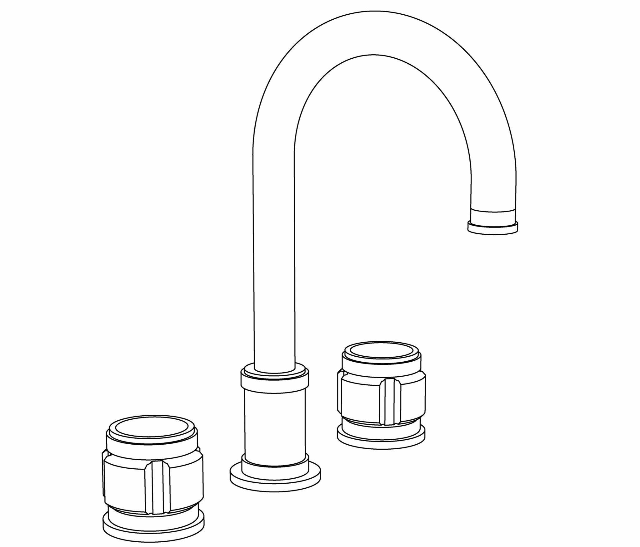  Vòi chậu rửa mặt cổ điển bằng đồng Chester - 1302 