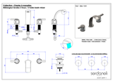  Vòi chậu rửa mặt cổ điển bằng đồng Chester Lever - 1301 