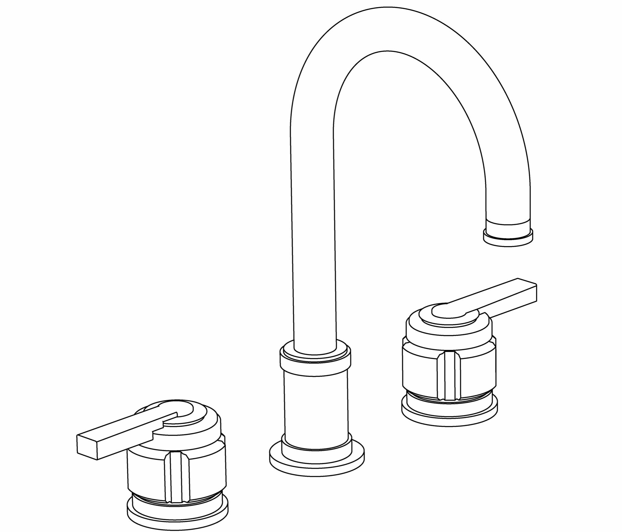  Vòi chậu rửa mặt cổ điển bằng đồng Chester Lever - 1302 