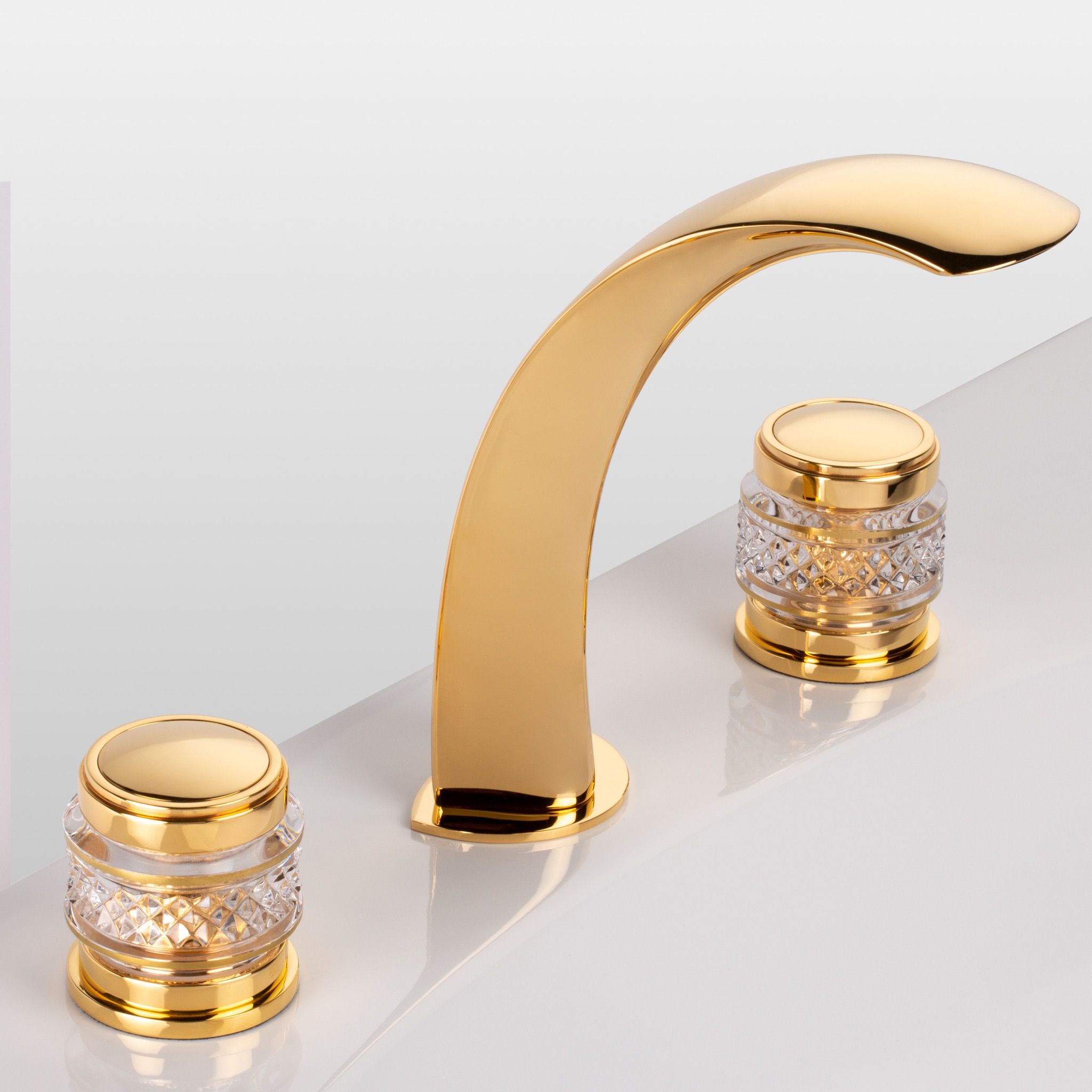  Vòi chậu rửa mặt cổ điển Quadrille polished gold - 1301 