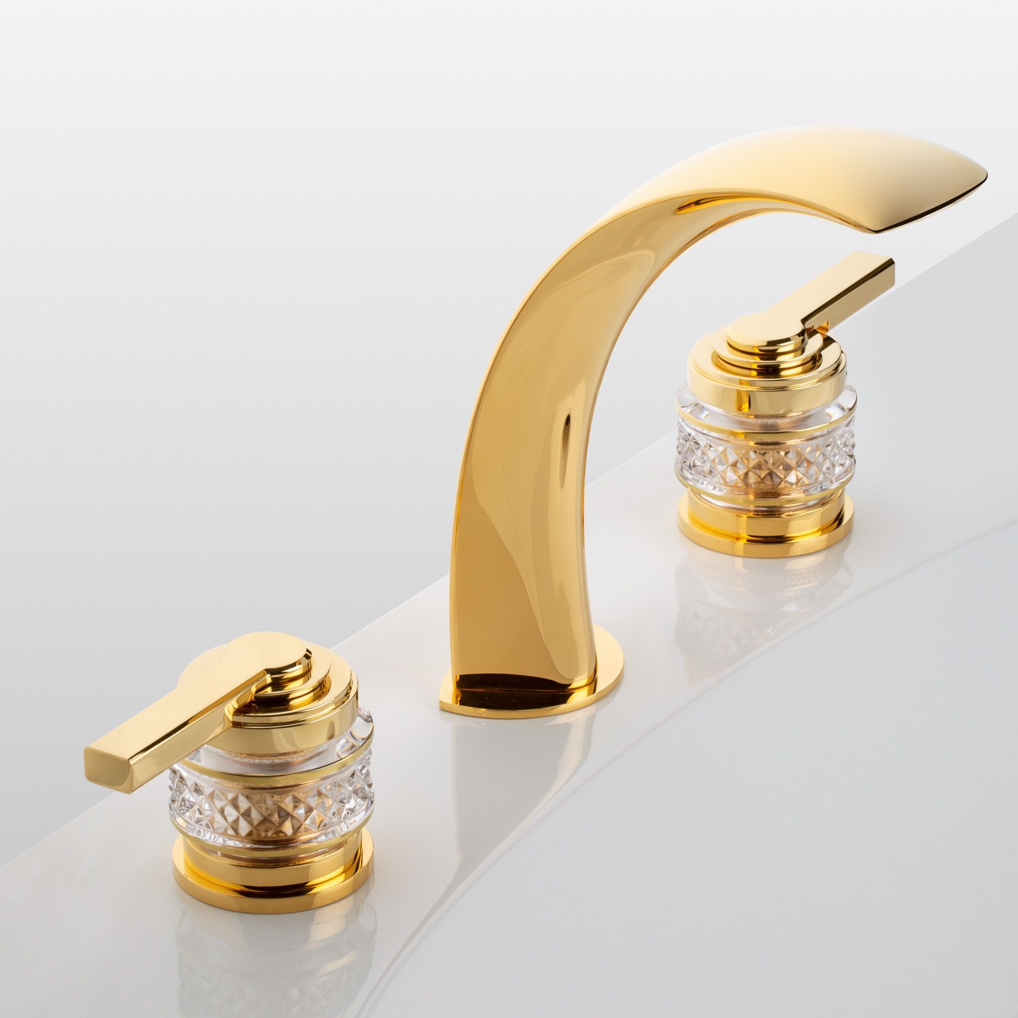  Vòi chậu rửa mặt cổ điển Quadrille Lever polished gold - 1301 