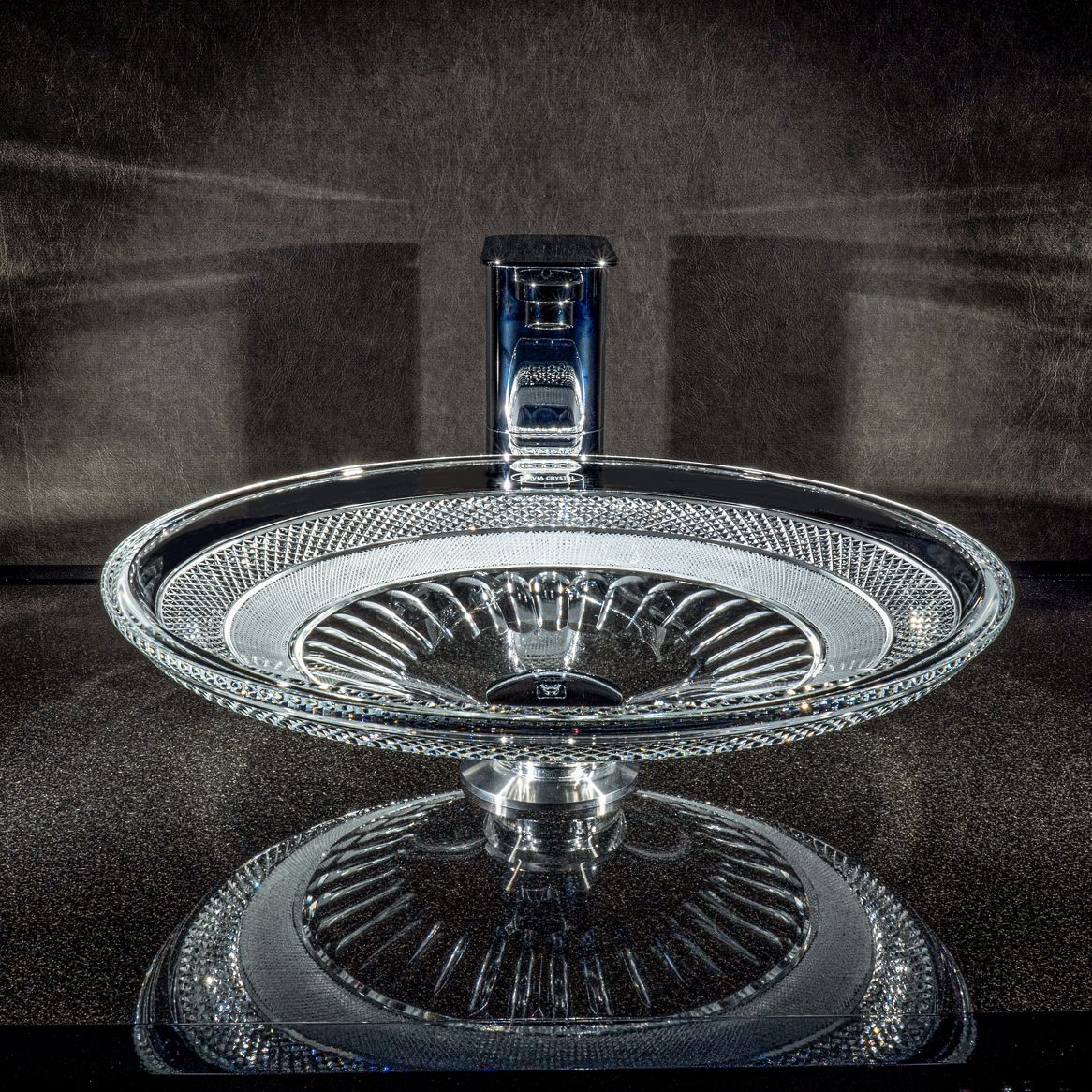Chậu Lavabo Pha Lê Dilos Gaia Clear ∅450mm