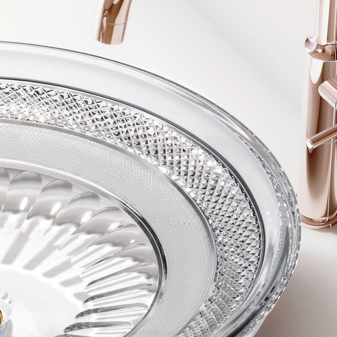 Chậu Lavabo Pha Lê Dilos Gaia Clear ∅450mm