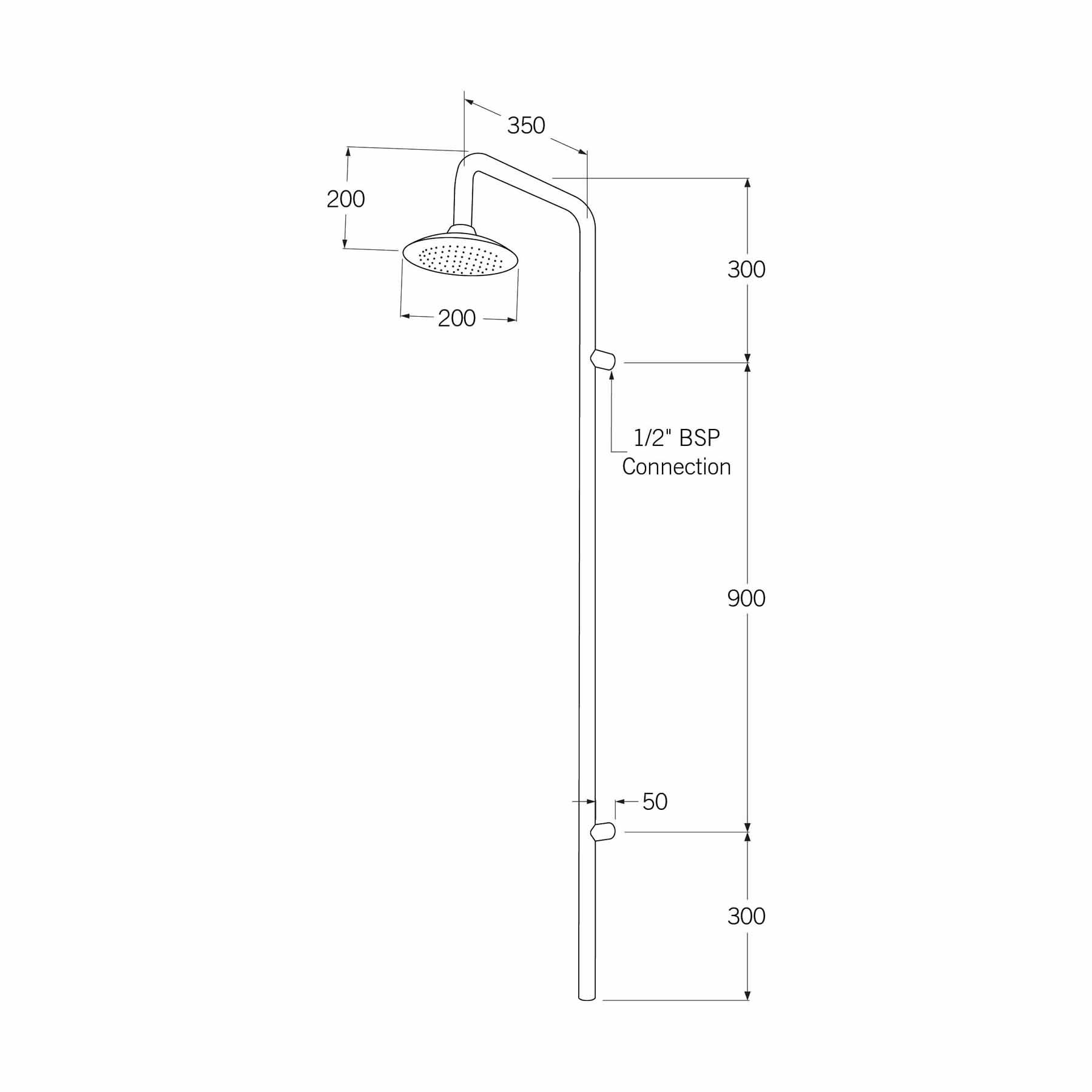 Sen cây ngoài trời gắn tường SS316 Marine Grade SXM - SMSHM500SS