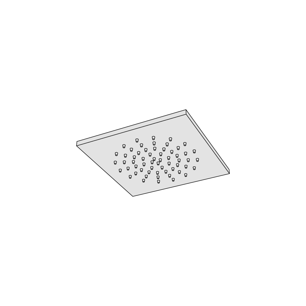 Bát sen hình vuông Varo 225x225mm stainless steel Geda Wellness - SOF3G