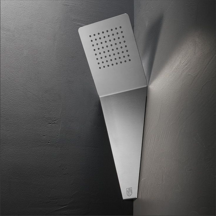 Bát sen Nise đầu vuông gắn góc tường phong cách spa Radomonte Wellness stainless steel - SOF34