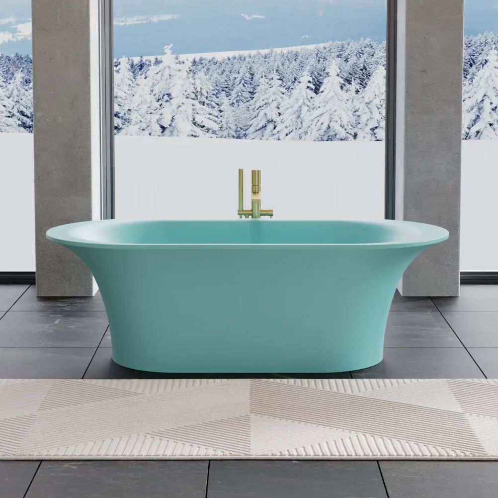 Bồn tắm bằng mineral glass composite Ahri Aquamarine