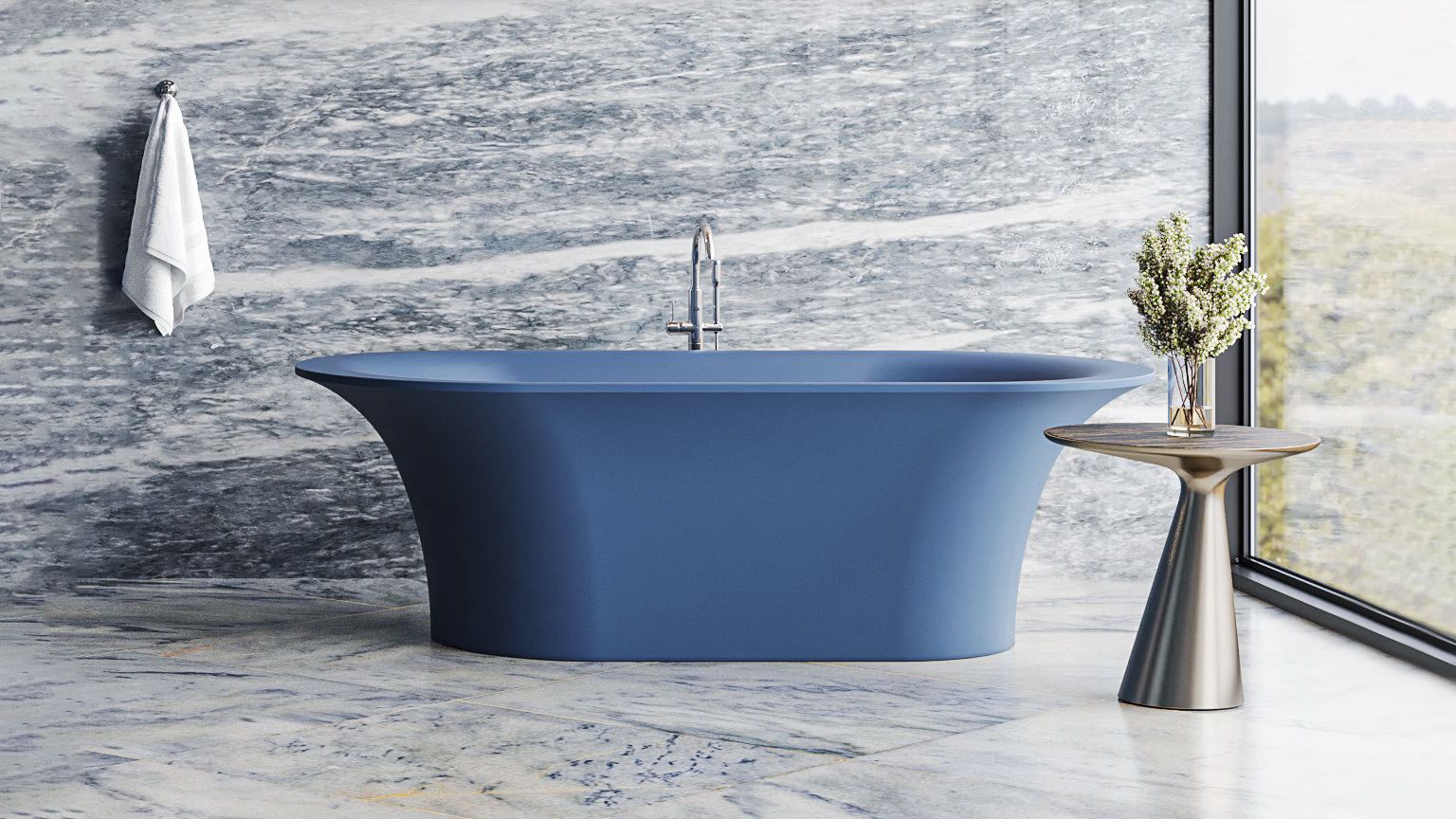 Bồn tắm bằng mineral glass composite Ahri Galaxy