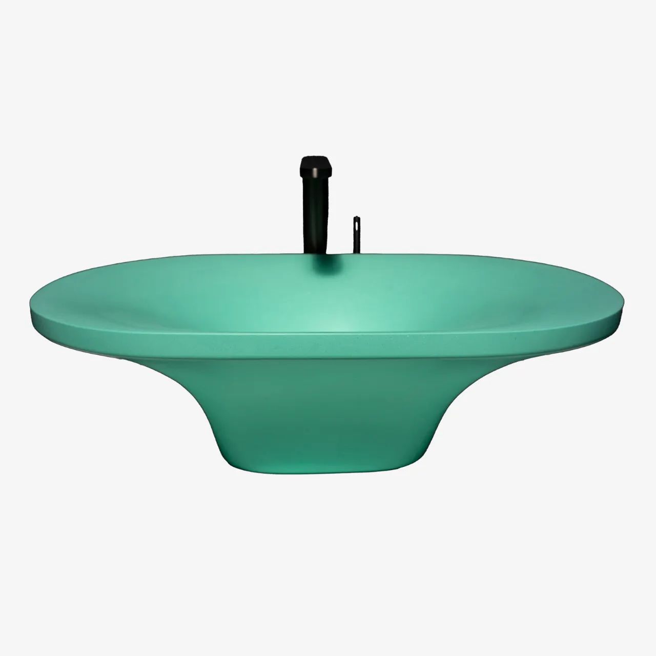 Chậu lavabo để bàn mineral glass composite Ahri Aquamarine