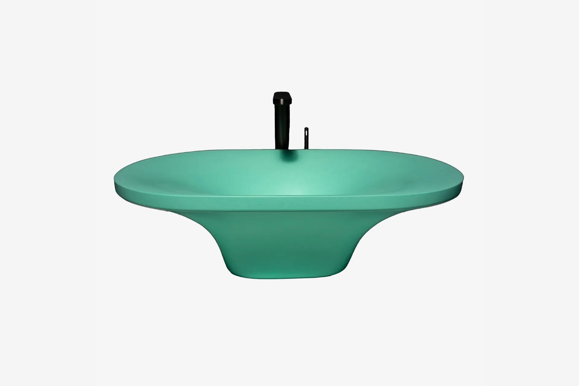 Chậu lavabo để bàn mineral glass composite Ahri Aquamarine