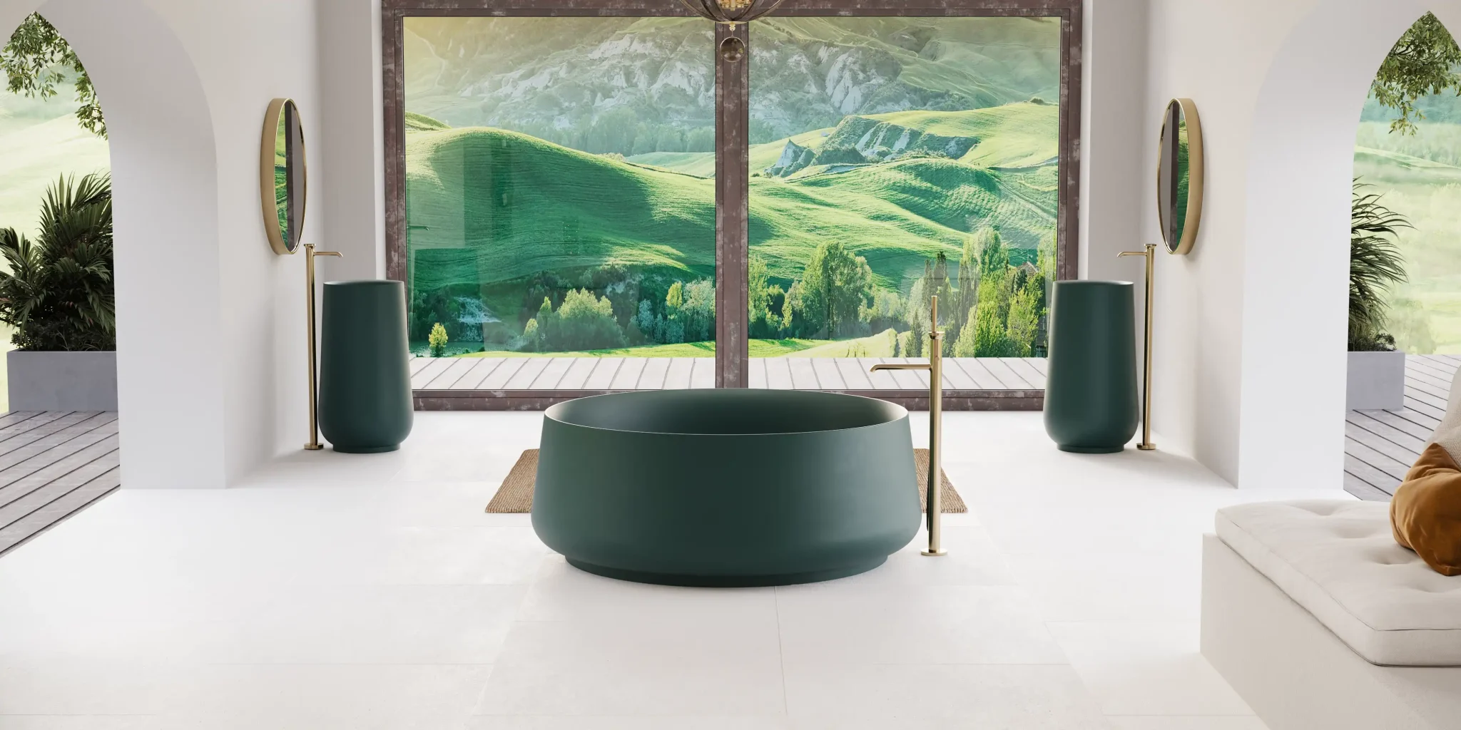 Bồn tắm bằng mineral glass composite Brandi Storm