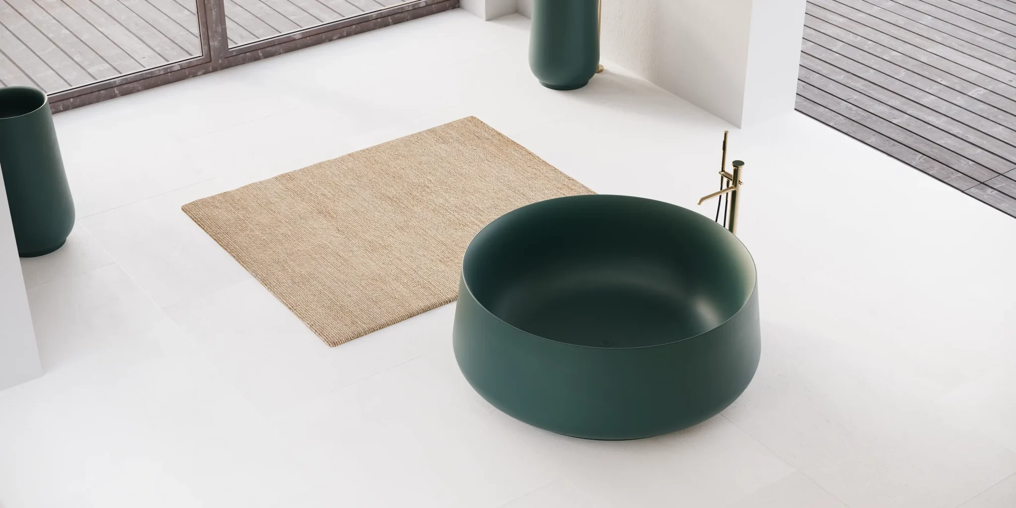 Bồn tắm bằng mineral glass composite Brandi Storm