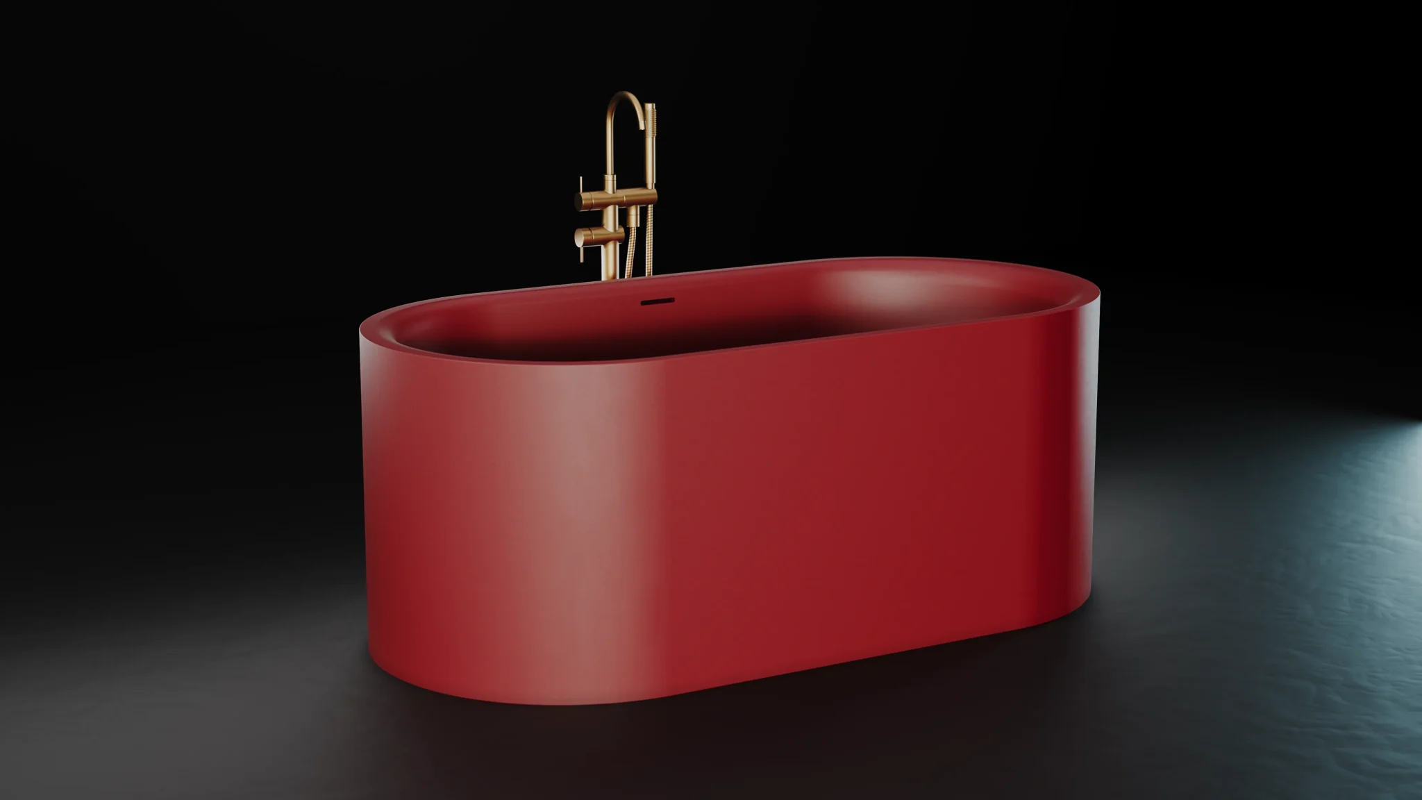 Bồn tắm bằng mineral glass composite Christoph Red