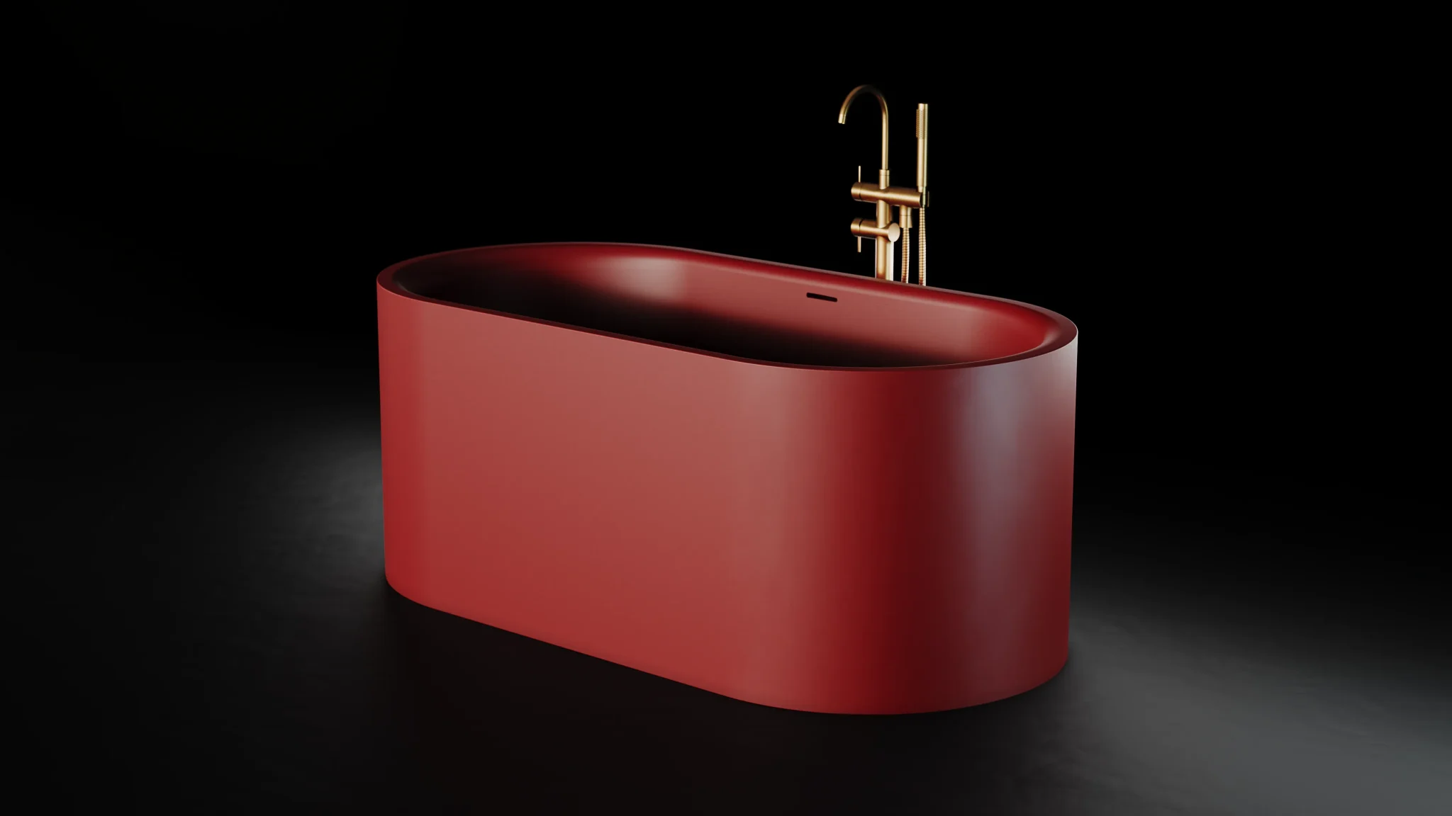 Bồn tắm bằng mineral glass composite Christoph Red