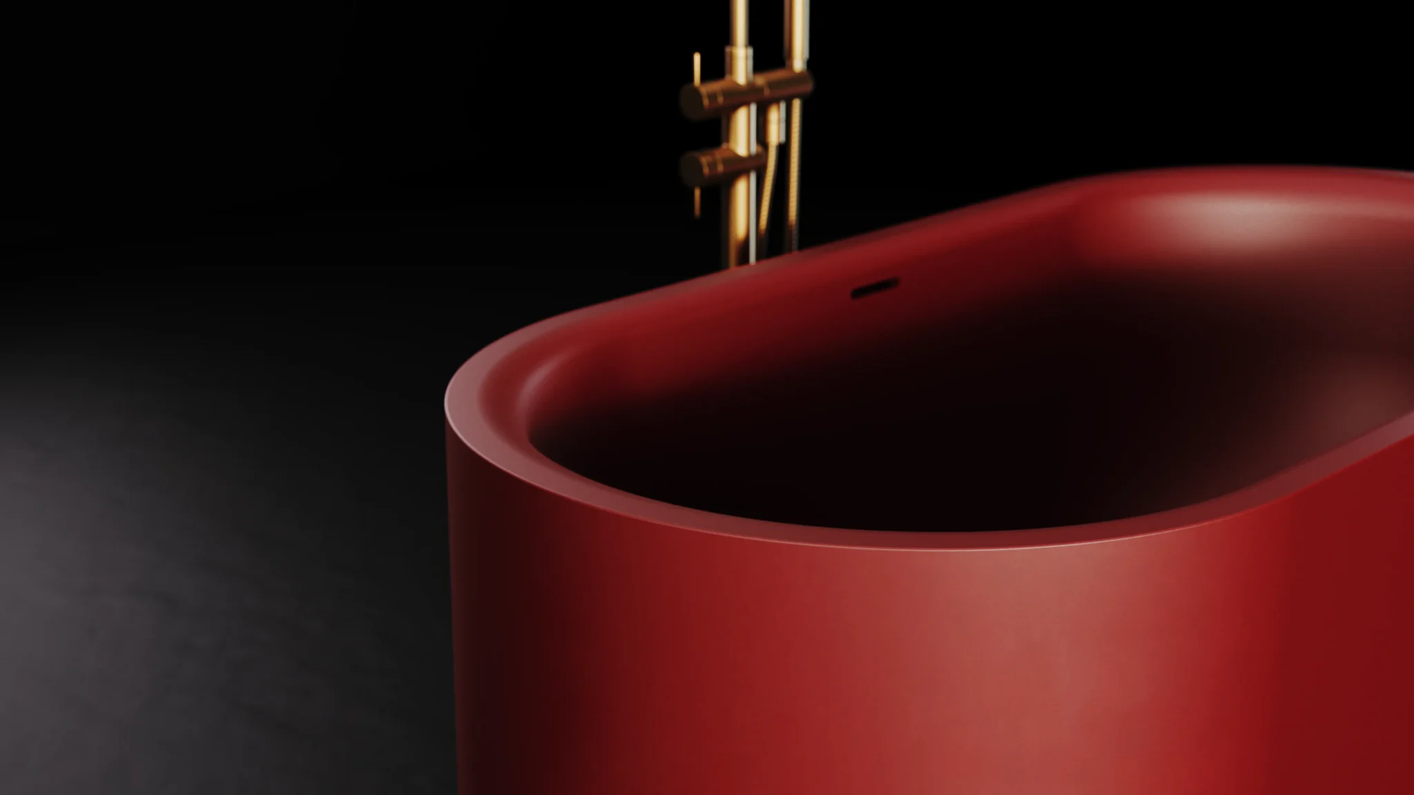 Bồn tắm bằng mineral glass composite Christoph Red