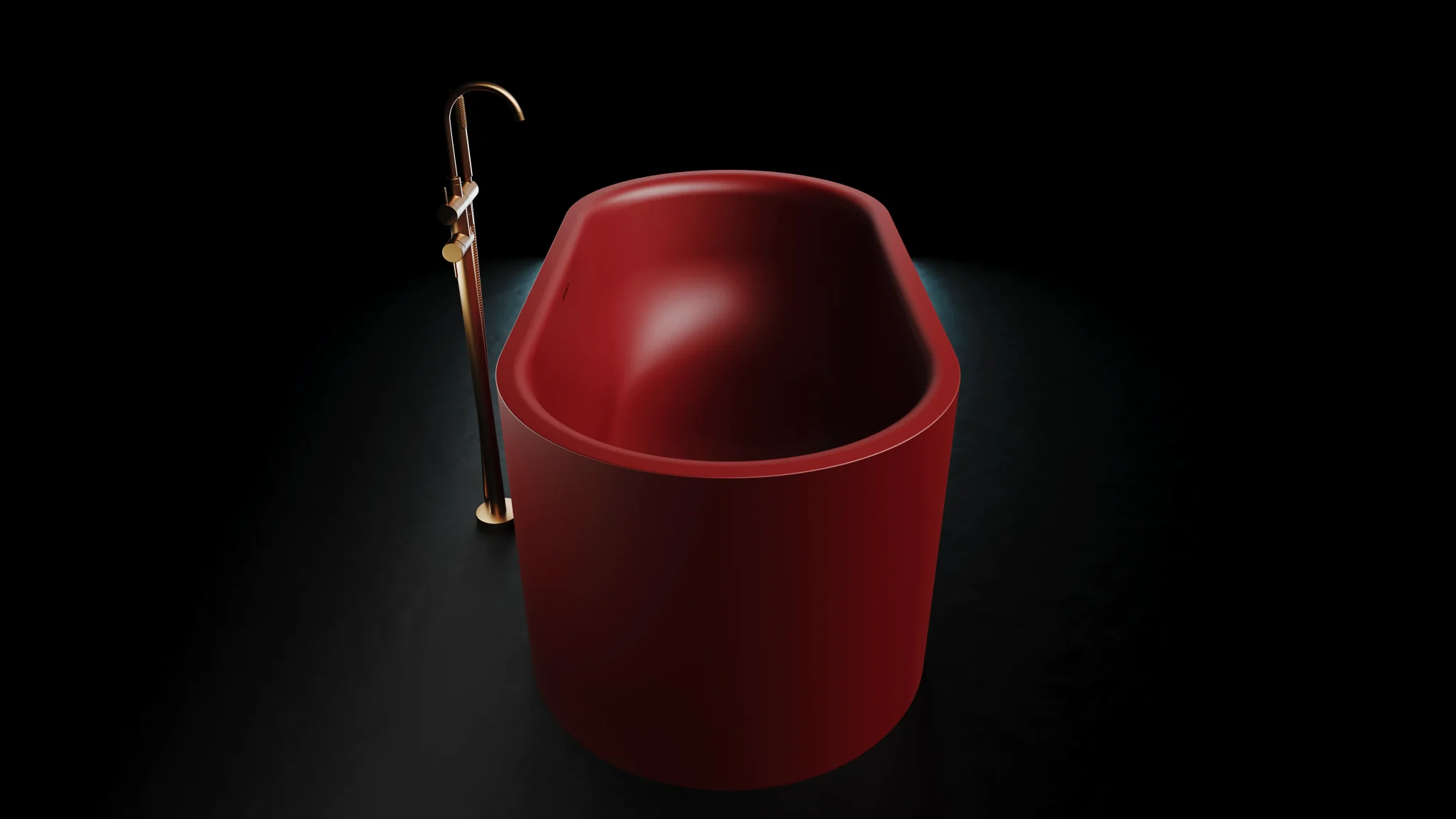 Bồn tắm bằng mineral glass composite Christoph Red