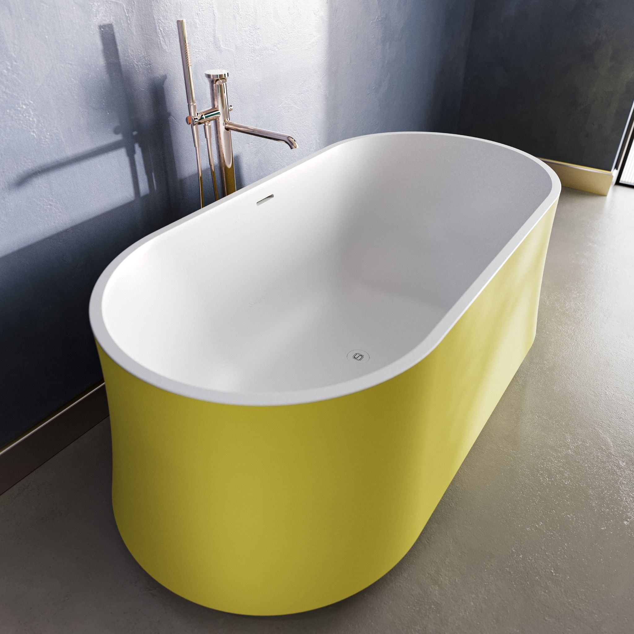 Bồn tắm bằng mineral glass composite Danielle Aurora - Cotton