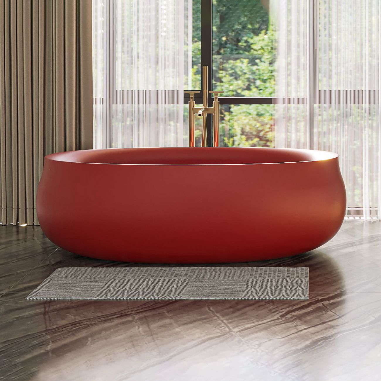 Bồn tắm bằng mineral glass composite Elizabeth Rose