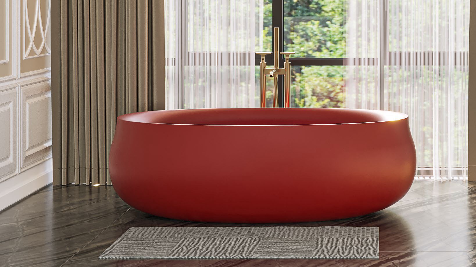 Bồn tắm bằng mineral glass composite Elizabeth Rose