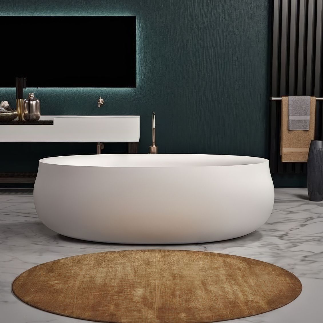 Bồn tắm bằng mineral glass composite Elizabeth Cotton