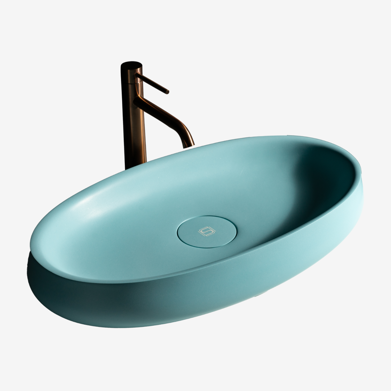 Chậu lavabo để bàn mineral glass composite Elizabeth Celeste