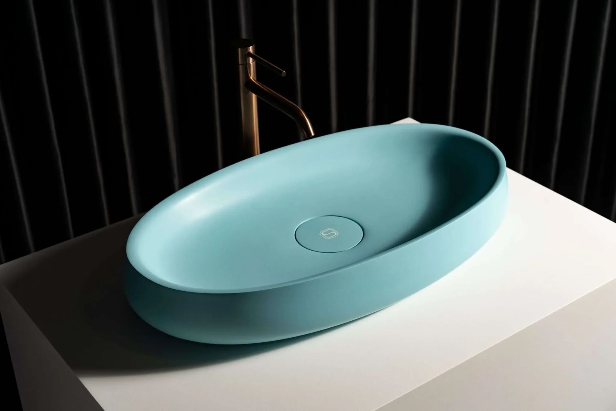 Chậu lavabo để bàn mineral glass composite Elizabeth Celeste