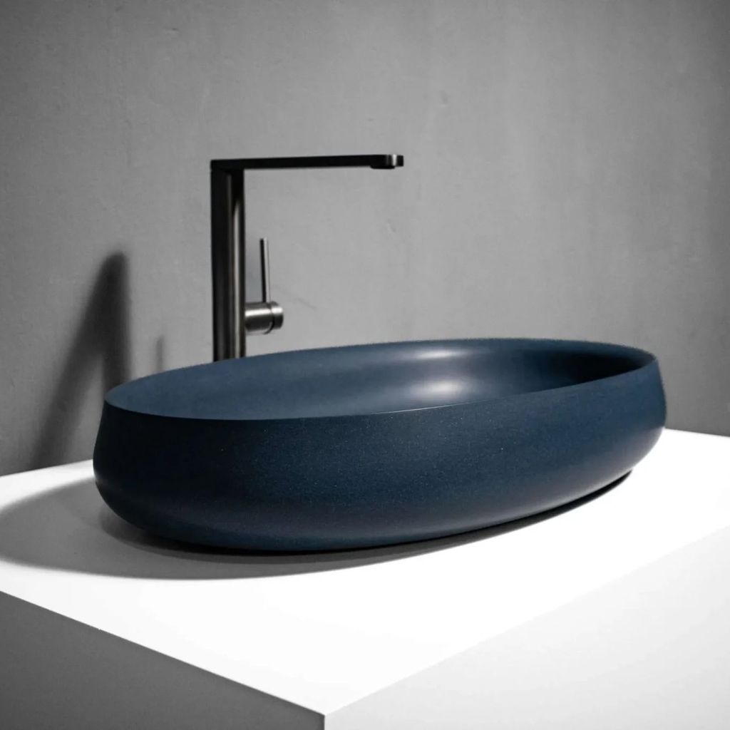 Chậu lavabo để bàn mineral glass composite Elizabeth Galaxy