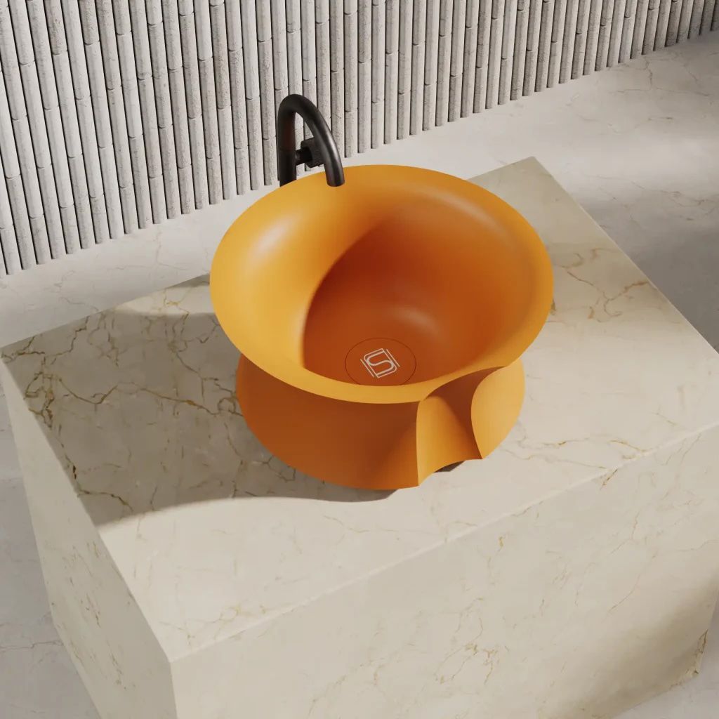 Chậu lavabo để bàn mineral glass composite Isabel Solar Irradiance
