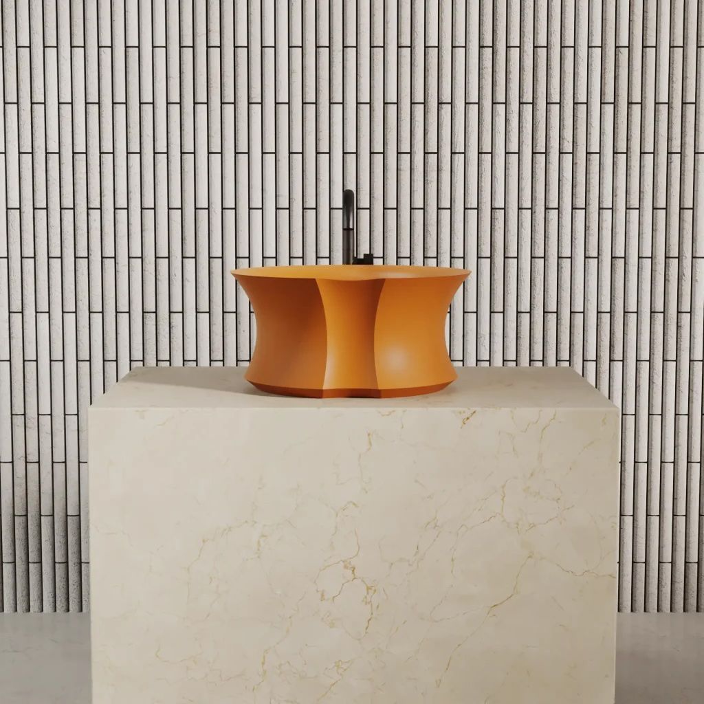 Chậu lavabo để bàn mineral glass composite Isabel Solar Irradiance