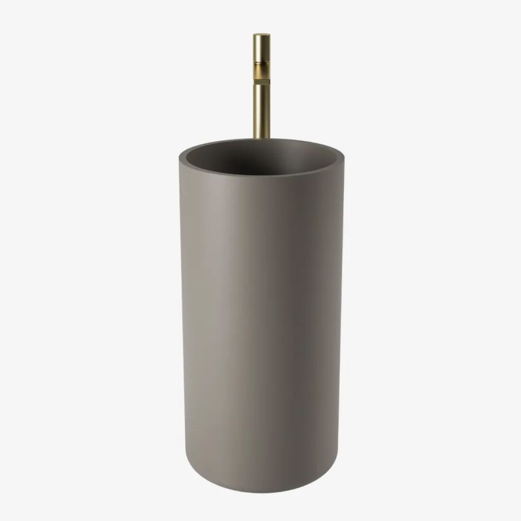 Chậu lavabo chân dài bằng mineral glass composite Julia Dovetail