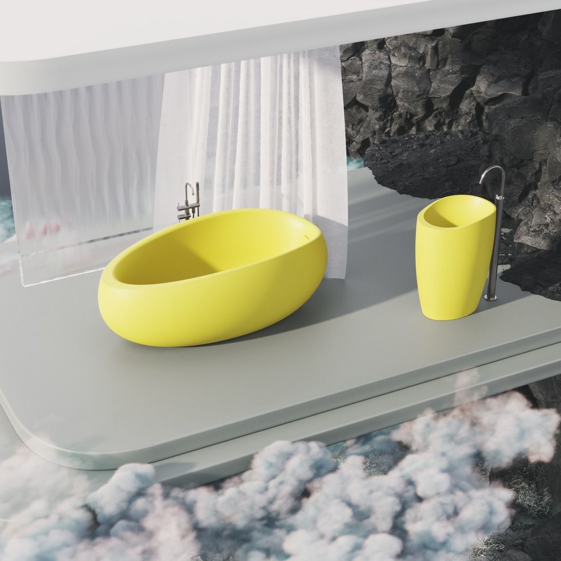 Bồn tắm bằng mineral glass composite Madison Aurora