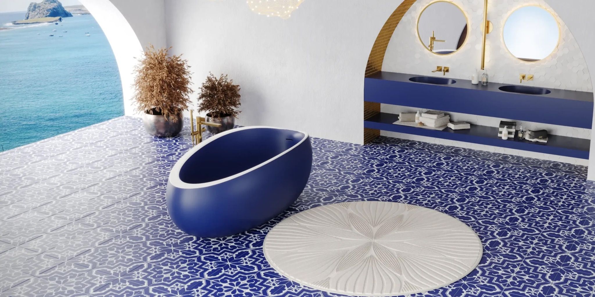 Bồn tắm bằng mineral glass composite Madison Galaxy