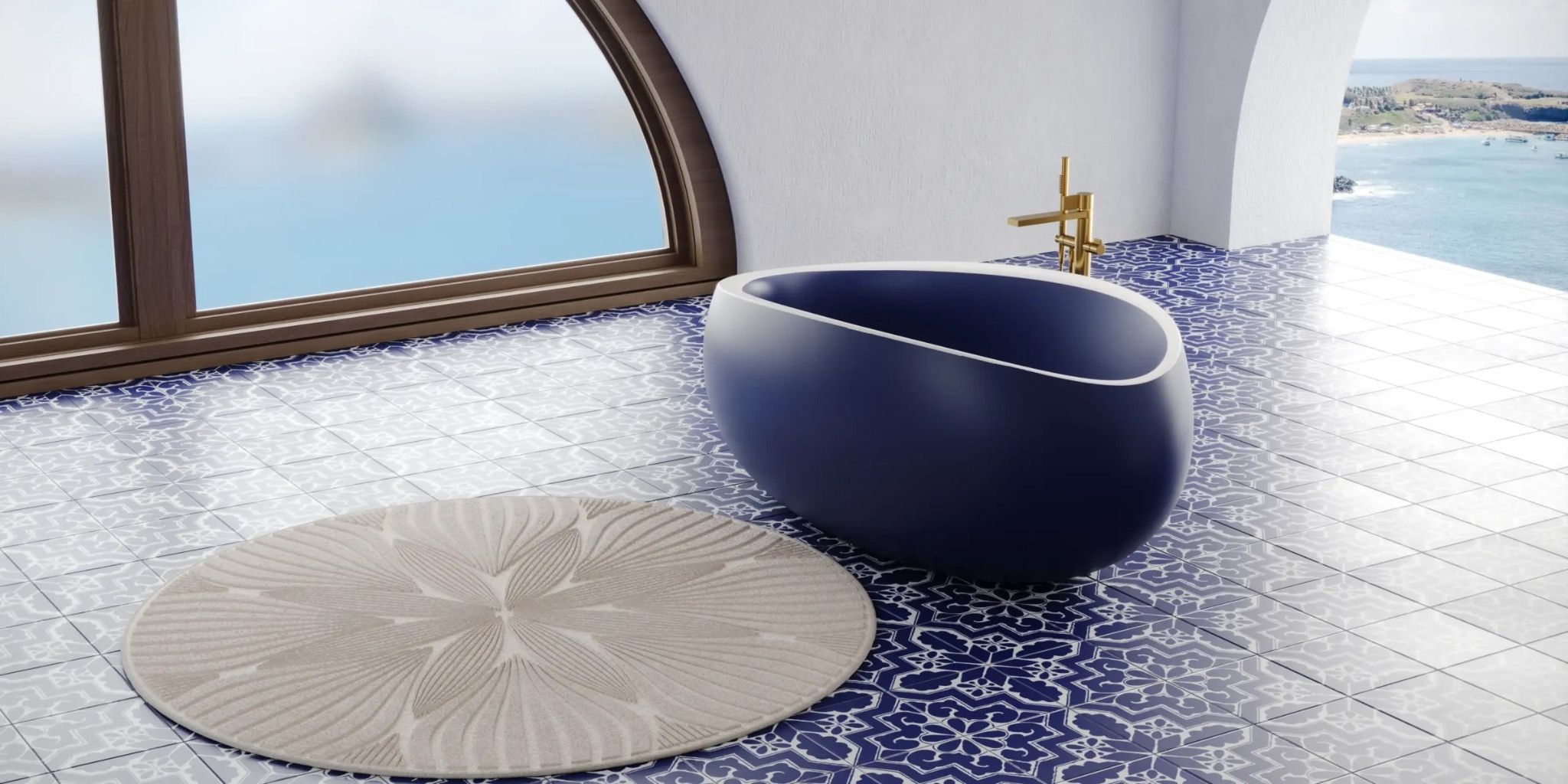 Bồn tắm bằng mineral glass composite Madison Galaxy