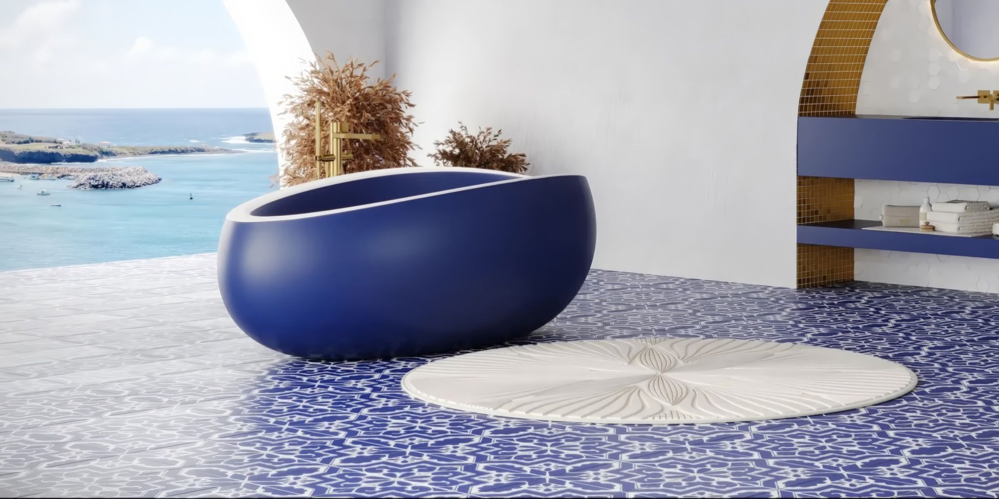 Bồn tắm bằng mineral glass composite Madison Galaxy