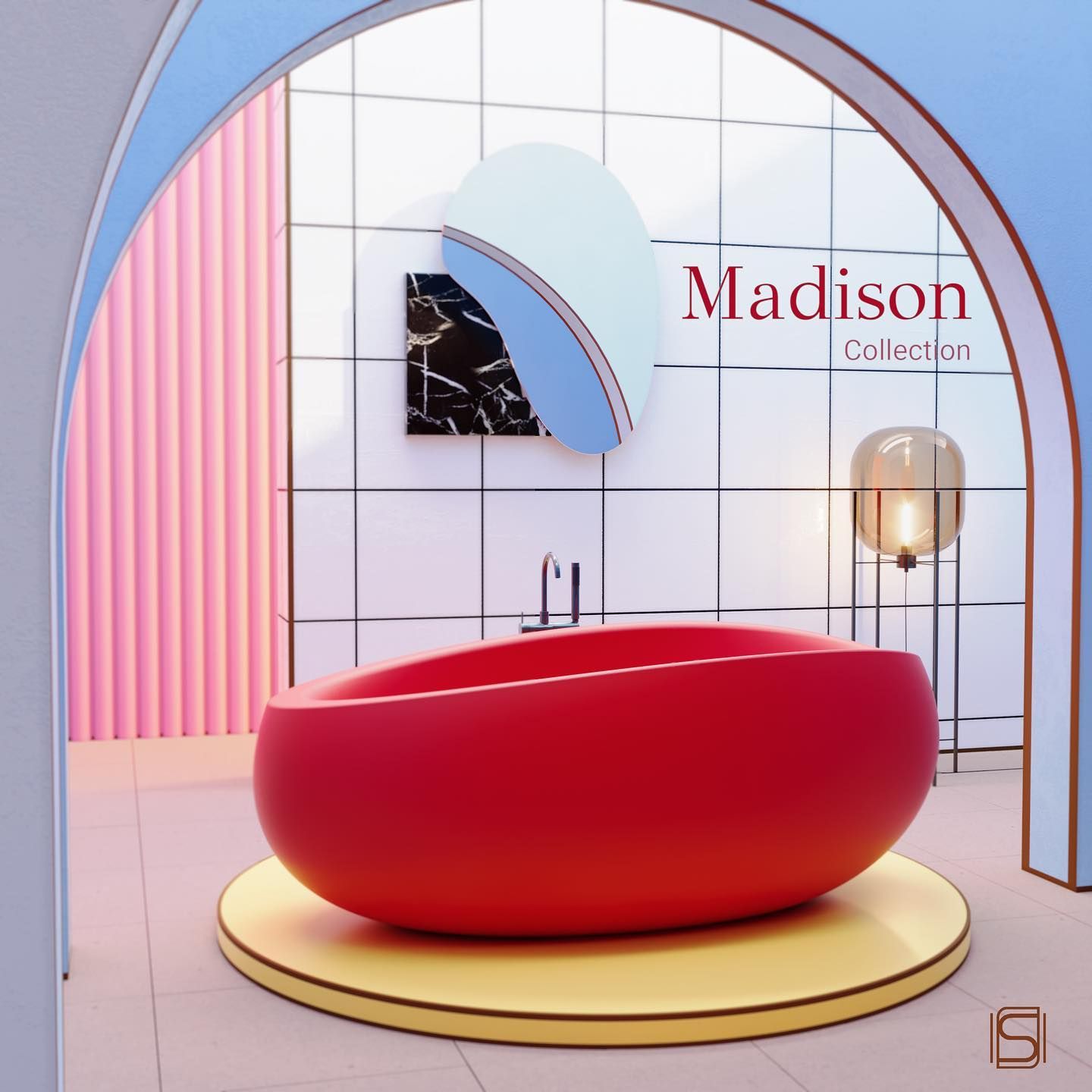 Bồn tắm bằng mineral glass composite Madison Rose