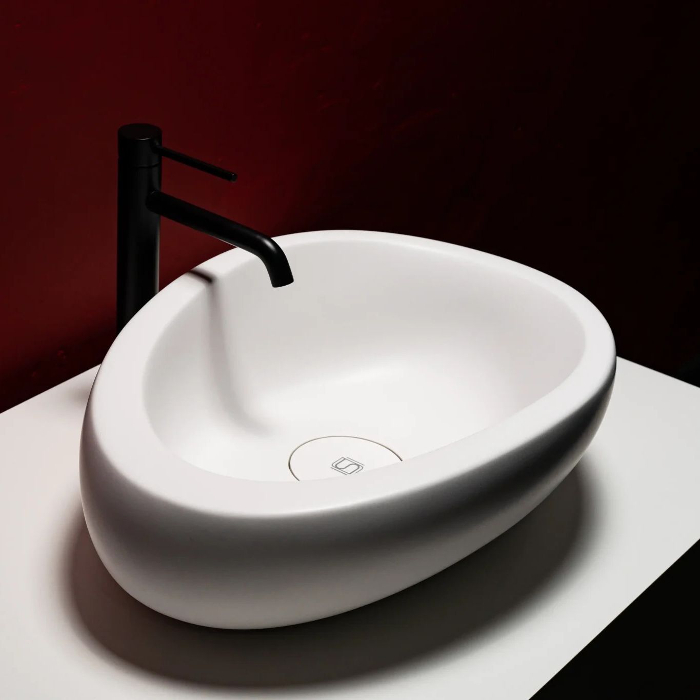 Chậu lavabo để bàn mineral glass composite Madison Cotton