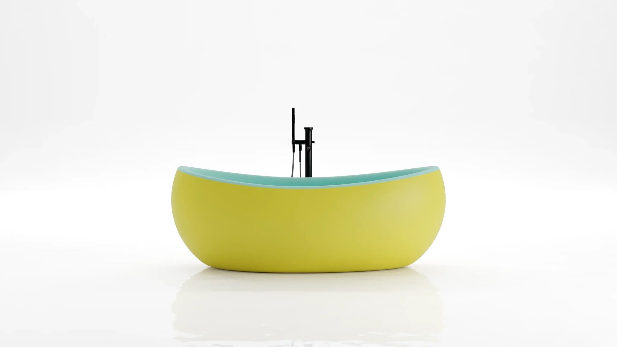 Bồn tắm bằng mineral glass composite Marina Aurora - Aquamarine