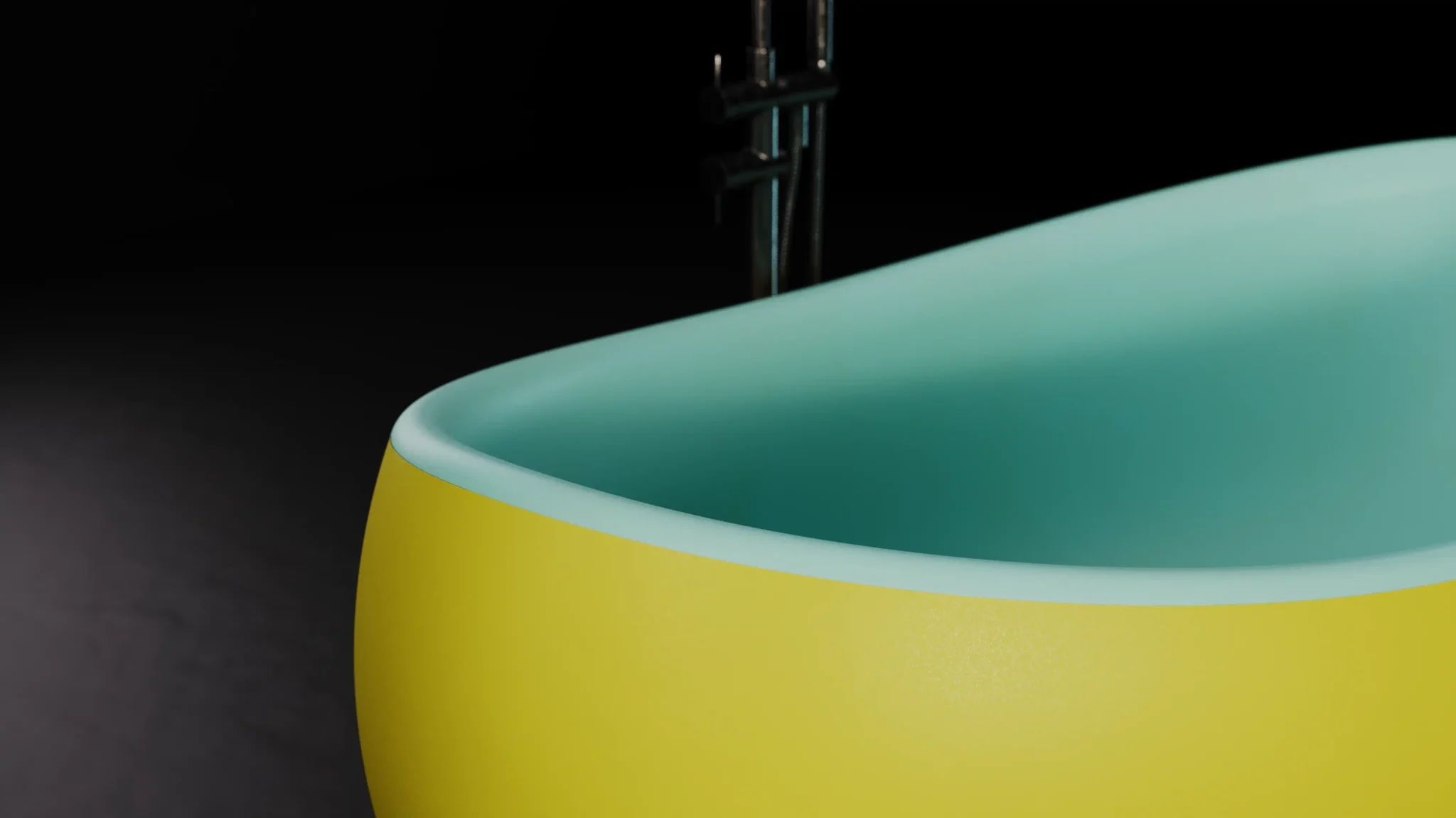 Bồn tắm bằng mineral glass composite Marina Aurora - Aquamarine