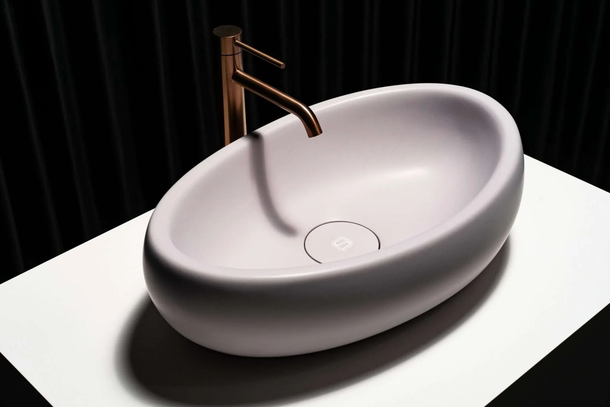 Chậu lavabo để bàn mineral glass composite Marina Cotton
