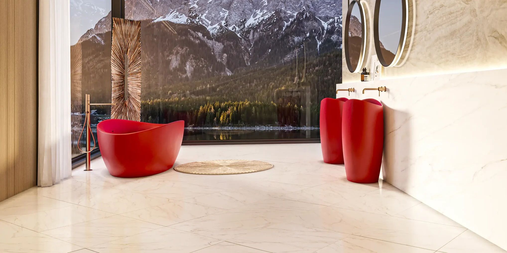 Bồn tắm bằng mineral glass composite Marcela Rose
