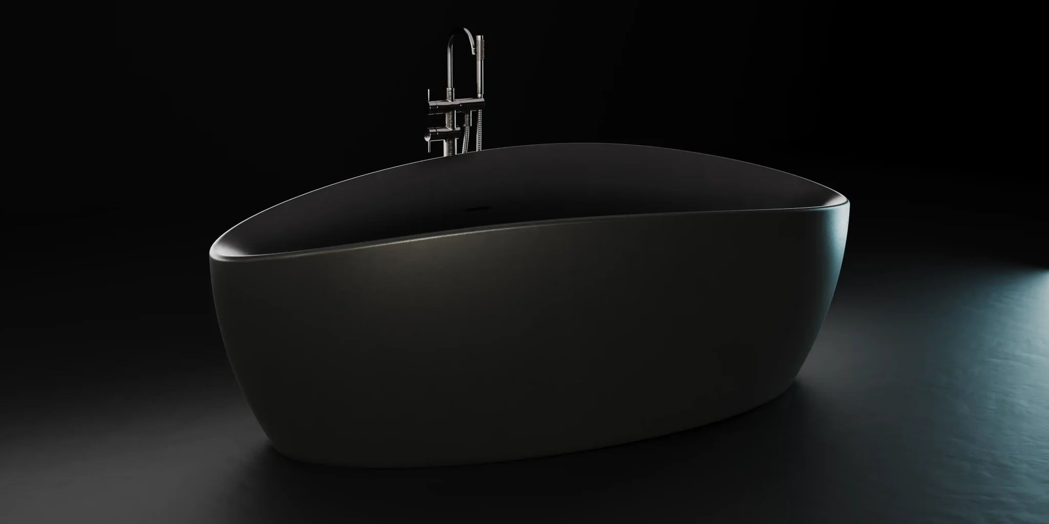 Bồn tắm bằng mineral glass composite Marcela Shadow