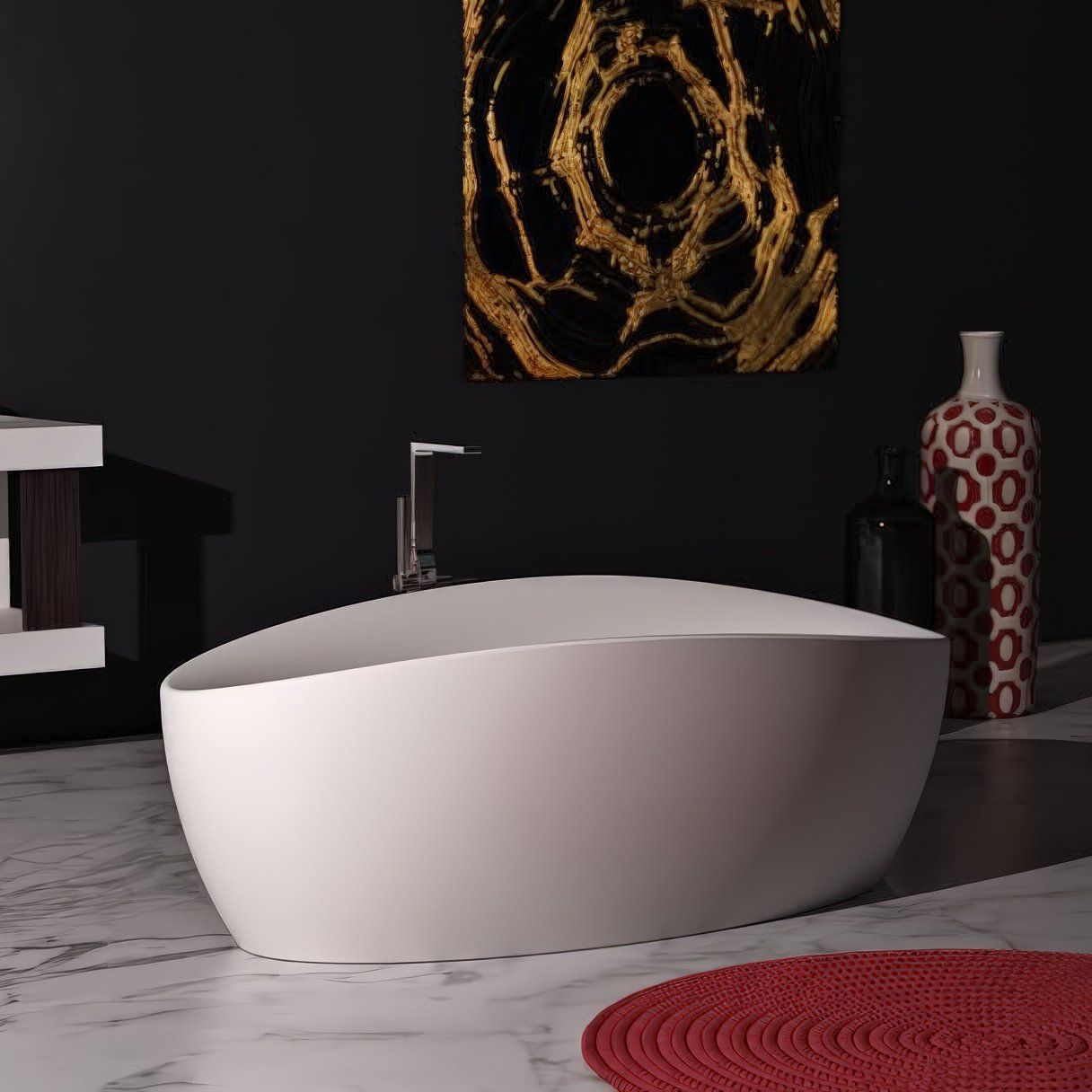 Bồn tắm bằng mineral glass composite Marcela Cotton
