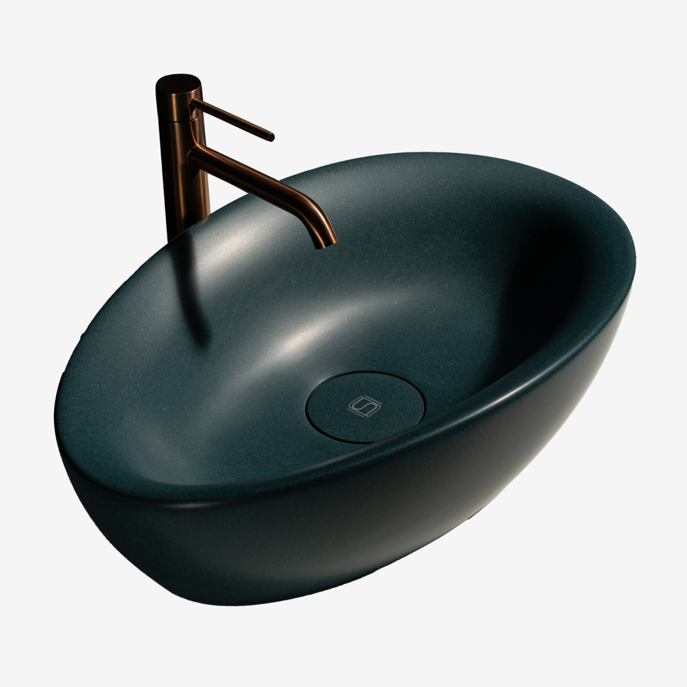 Chậu lavabo để bàn mineral glass composite Marcela Storm