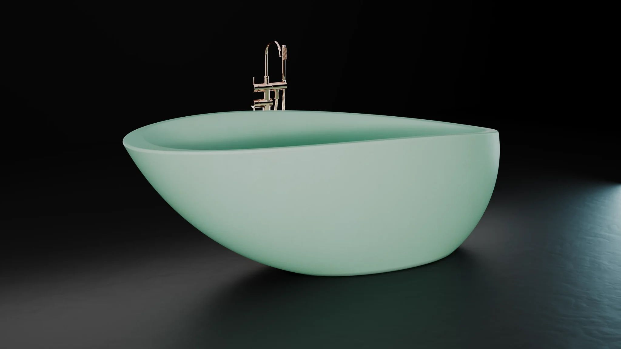 Bồn tắm bằng mineral glass composite Mia Aquamarine