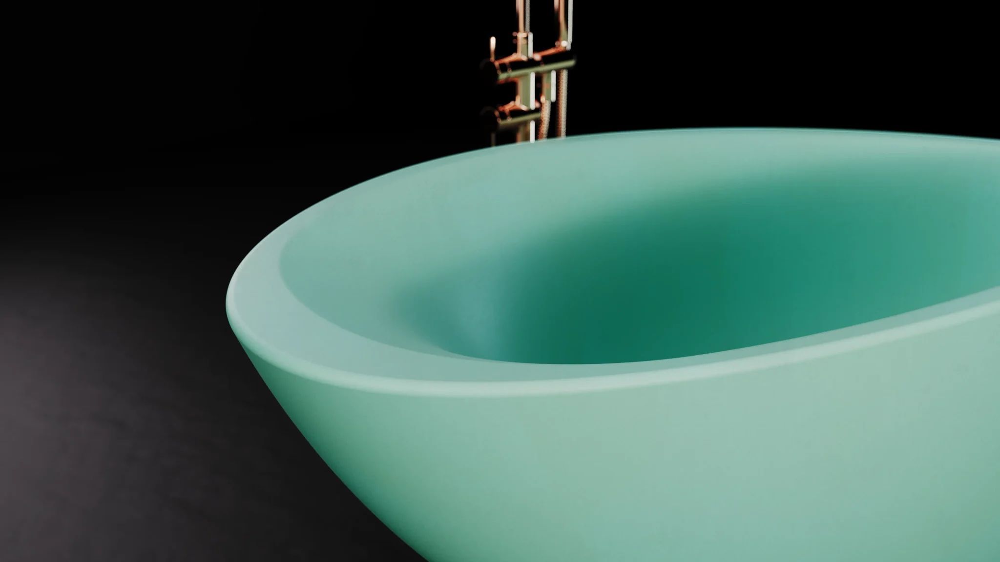 Bồn tắm bằng mineral glass composite Mia Aquamarine