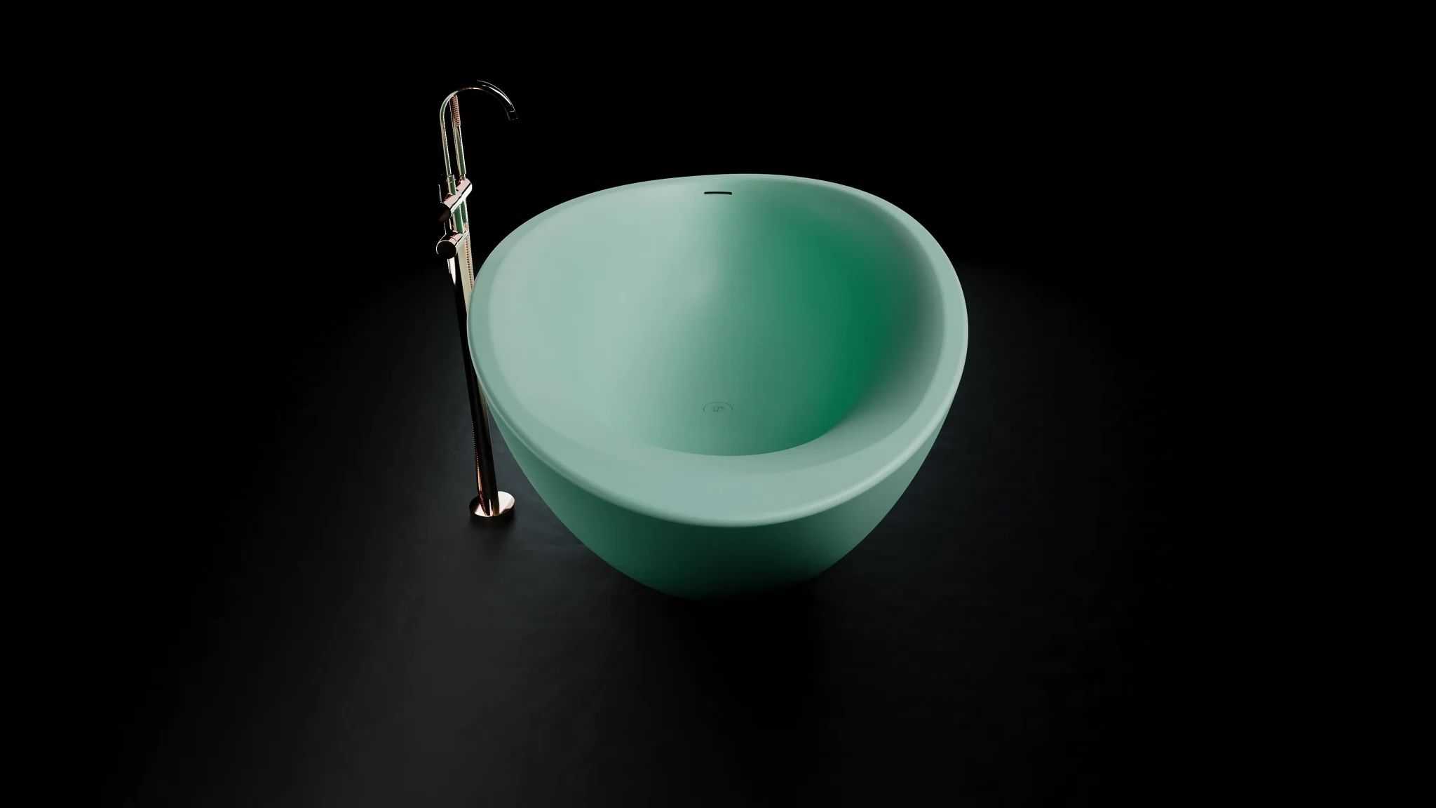 Bồn tắm bằng mineral glass composite Mia Aquamarine