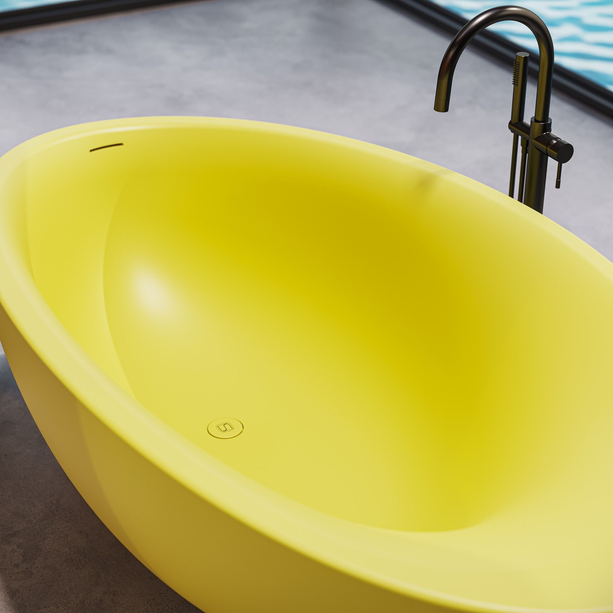 Bồn tắm bằng mineral glass composite Mia Aurora